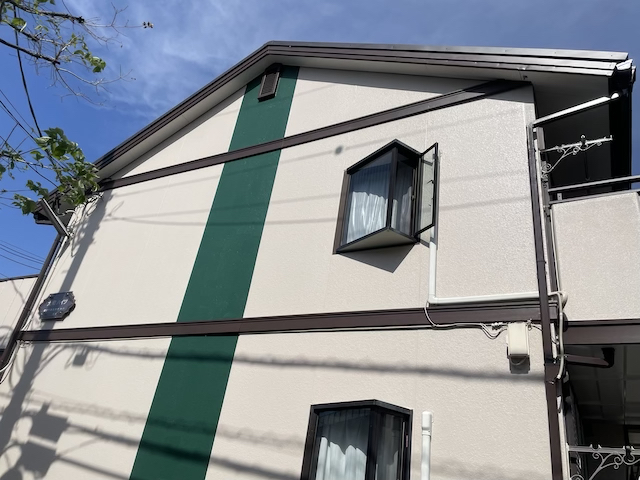越谷市蒲生アパート外壁塗装工事　塗装後